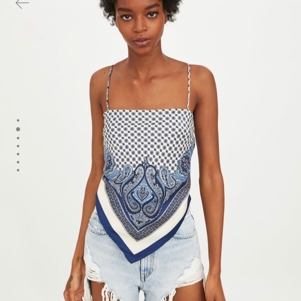 SEARCHING FOR: ZARA TIED PRINT TOP